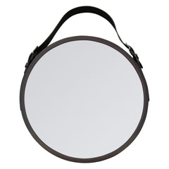 Dowell 24" Round Wall Mirror with Belt - Bathroom/Living Room/Hallway, Metal Frame - 5006 024 Series