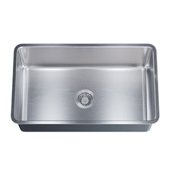 Dowell 30" Kitchen Undermount Sink - 9" Deep, Small Radius Corners, Stainless Steel 18 Gauge - 6005 Series