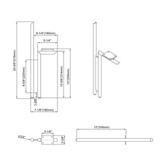 Dowell 13" Metal Furniture Legs - Flamingo, Heavy Duty, Vanity/Cabinet/Sofa/Bench, Set of 2 - 7007 013 Series