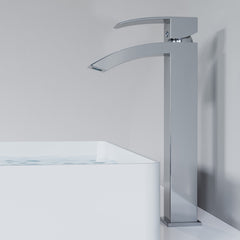 Dowell Vessel Sink Bathroom Faucet - 8001 014 Series - High Spout, Single Handle, Single Hole