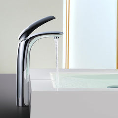 Dowell Vessel Sink Bathroom Faucet - 8001 018 Series - High Spout, Single Handle, Single Hole