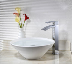 Dowell Vessel Sink Bathroom Faucet - 8001 014 Series - High Spout, Single Handle, Single Hole