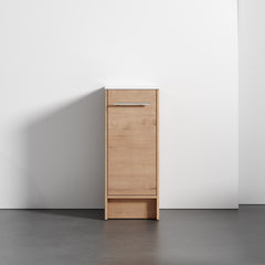 Dowell 12" Unassembled Freestanding Bathroom Side/Bridge Cabinet Kit with Sintered Stone Top - 012 Series - Oak Natural