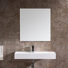 Dowell Wall Mounted Bathroom Sink Rectangular Bowl Stone Resin Sink Luxury ADA Compliant Sink Non-overflow & Single Faucet Hole Floating Sink Perfect for Every Bathroom - 070 3618 Series