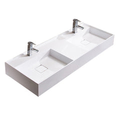 Dowell Wall Mounted Bathroom Sink Rectangular Bowl Stone Resin Sink Luxury ADA Compliant Sink Non-overflow & Single Faucet Hole Floating Sink Perfect for Every Bathroom - 070 4818 Series