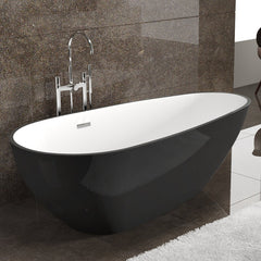Dowell 63" Freestanding Acrylic Teardrop Bathtub - 60 Gallon Capacity - 074 Series