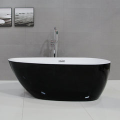 Dowell 63" Freestanding Acrylic Teardrop Bathtub - 60 Gallon Capacity - 074 Series