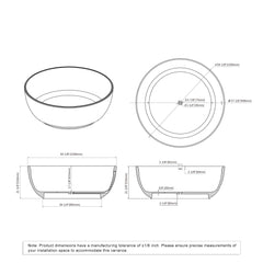 Dowell 59-1/8" Freestanding White Stone Resin Round Bathtub - 121 Gallon Capacity - 078 59 01 Series