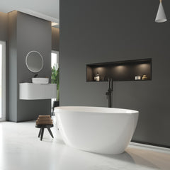 Dowell 59" Freestanding Acrylic Oval Bathtub - 60 Gallon Capacity - 080 5930 Series