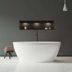 Dowell 59" Freestanding Acrylic Oval Bathtub - 60 Gallon Capacity - 080 5930 Series