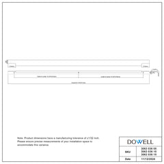Dowell 35-7/8" Cabinet Pulls - Aluminum, 32-3/4" Center-to-Center, 10 Pack - 3063 036 Series