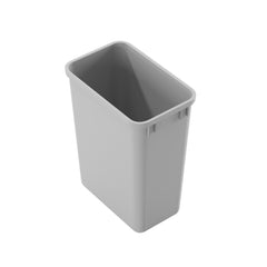 Dowell 35 Liter/9 Gallon Wastebasket Trash Container - Grey Plastic, Stackable, Kitchen/Bathroom/Office, Fits Under Sink/Desk - 4000 35 04 Series