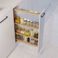 Dowell 3",6“ Base Filler Pullout Organizer with Adjustable Shelves, Wood - 4005 Series