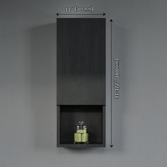 Dowell 12" Wall-Mounted Bathroom Cabinet, Soft-Close Door, Three Shelves