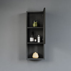 Dowell 12" Wall-Mounted Bathroom Cabinet, Soft-Close Door, Three Shelves