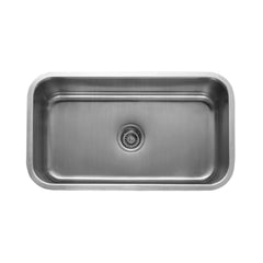 Dowell 32-1/2" Kitchen Undermount Sink - 10" Deep Bowl, Stainless Steel 18 Gauge - 6001 Series