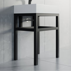 Dowell 24" Bathroom Basin Stand Black Pedestal - 7003 Series