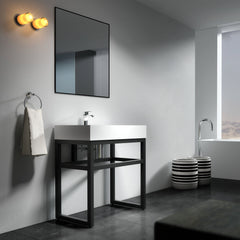 Dowell 36" Bathroom Basin Stand Black Pedestal - 7003 Series