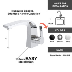 Dowell Bathroom Sink Faucet - One Handle, Single Hole - 8001 019 Series