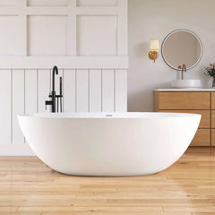 Dowell 71" Classic Large Capacity Solid Surface Stone Resin Freestanding Soaking Bahtutb-BT033 Series