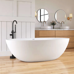 Dowell 71" Classic Large Capacity Solid Surface Stone Resin Freestanding Soaking Bahtutb-BT033 Series