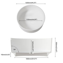 Dowell 49" Round Solid Surface Freestanding Soaking Tub for Small Bathrooms-BT131 Series