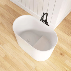 Dowell 39" Japanese Soaking Tub Solid Surface Freestanding Bathtub for Small Bathrooms-BT238 Series