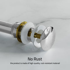 Dowell Pop Up Drain Stopper With/Without Overflow for Bathroom Vanity/Vessel Sink - 6011 07/08 Series