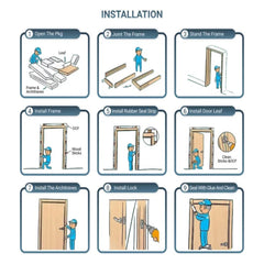 Dowell 80" Height Flush/Shaker Door, With/Without Door Casing