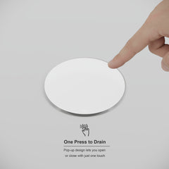 Dowell White Freestanding Bathtub Pop-Up Drainer-6011 13 Series