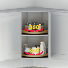 Dowell Lazy Susan - 18" Diameter/Round, 1 Shelf, Natural Wood Full Circle Lazy Susan Single shelf - 4006 360 Series