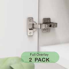 Dowell Soft-Close Adjustable Cabinet Hinge, Nickel Finish