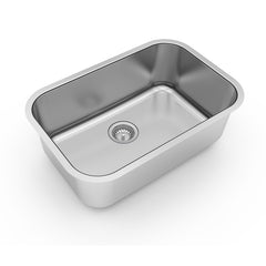 Dowell 27" Kitchen Undermount Sink - 9" Deep Bowl, Stainless Steel 18 Gauge - 6001 Series