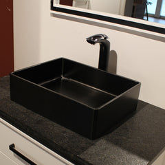 Dowell 18-7/8" Bathroom Rectangular Vessel Sink - Stainless Steel 18 Gauge, 5-1/8" Deep - 6004 1915 Series
