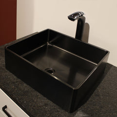 Dowell 18-7/8" Bathroom Rectangular Vessel Sink - Stainless Steel 18 Gauge, 5-1/8" Deep - 6004 1915 Series