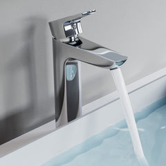 Dowell Modern Tall Vessel Sink Faucet - Single Handle, One Hole Bathroom Vanity Faucet - 8001 022 Series