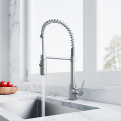 Dowell Kitchen Faucet, Stainless Steel, Kitchen Faucet, Premium Quality High Arc Single Handle, Solid Brass Construction, ADA Compliant - 8002 006 Series