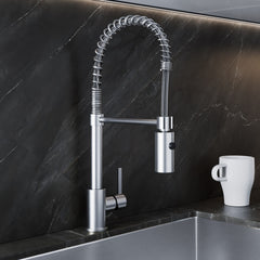 Dowell Kitchen Faucet, Stainless Steel, Kitchen Faucet, Premium Quality High Arc Single Handle, Solid Brass Construction, ADA Compliant - 8002 006 Series