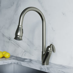 Dowell Kitchen Faucet, Stainless Steel, Kitchen Faucet, Premium Quality High Arc Single Handle, Solid Brass Construction, ADA Compliant - 8002 011  Series